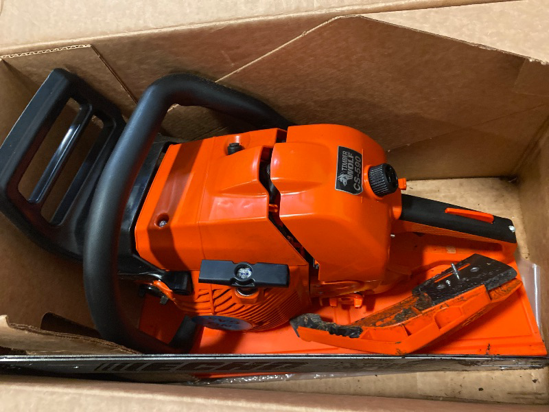 Photo 1 of 20 in. 59.8 cc Gas 2-Stroke Rear Handle Timber Wolf Chainsaw