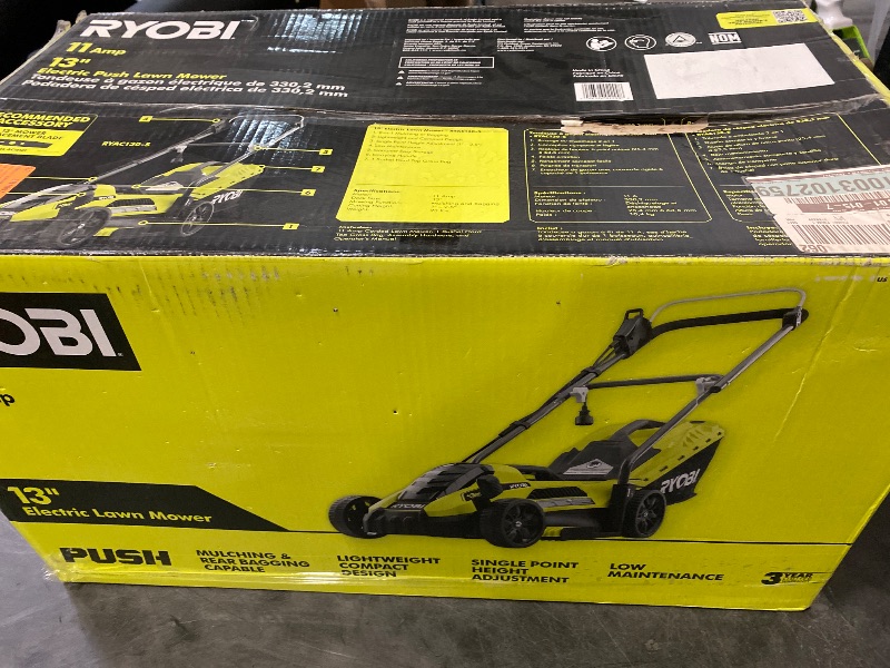 Photo 1 of 13 in. 11 Amp Corded Electric Walk Behind Push Lawn Mower