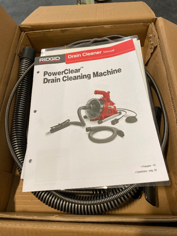 Photo 1 of PowerClear 120-Volt Drain Cleaning Snake Auger Machine for Heavy Duty Pipe Cleaning for Tubs, Showers, and Sinks