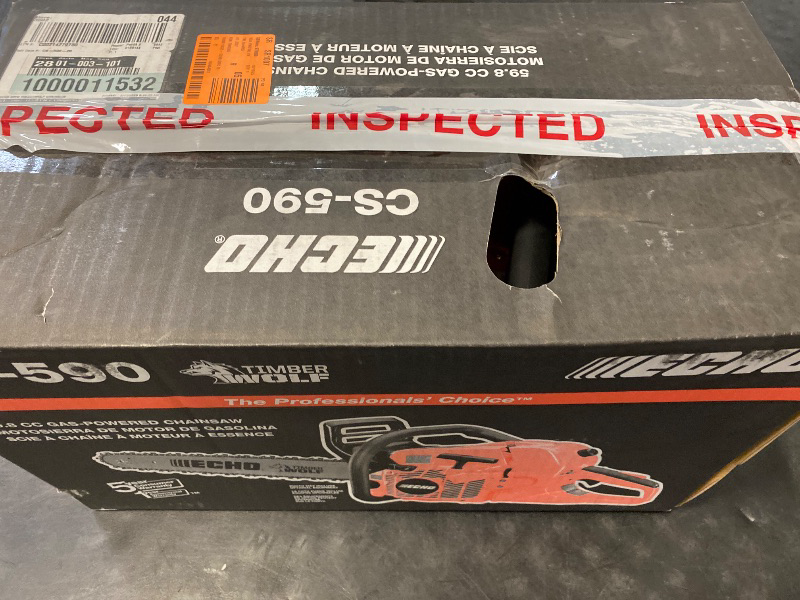 Photo 1 of 20 in. 59.8 cc Gas 2-Stroke Rear Handle Timber Wolf Chainsaw