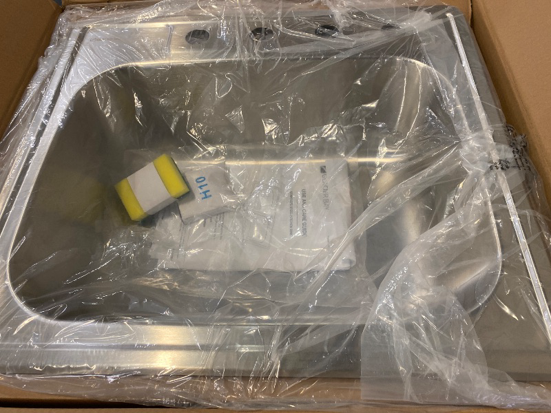 Photo 1 of 25 in. Drop in Single Bowl 20-Gauge Stainless Steel Kitchen Sink