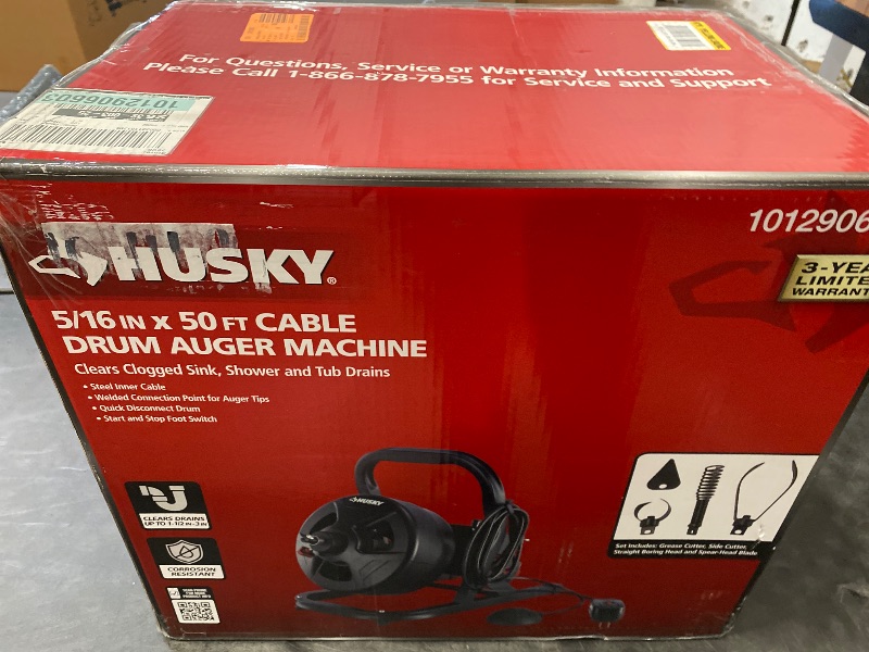 Photo 1 of 5/16 in. x 50 ft. Cable Drum Auger