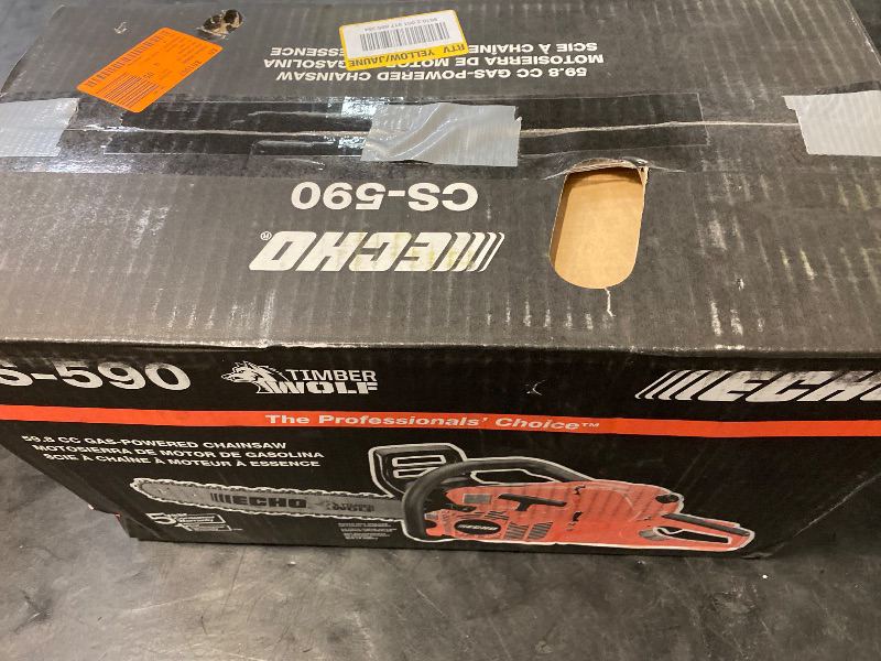 Photo 1 of 20 in. 59.8 cc Gas 2-Stroke Rear Handle Timber Wolf Chainsaw