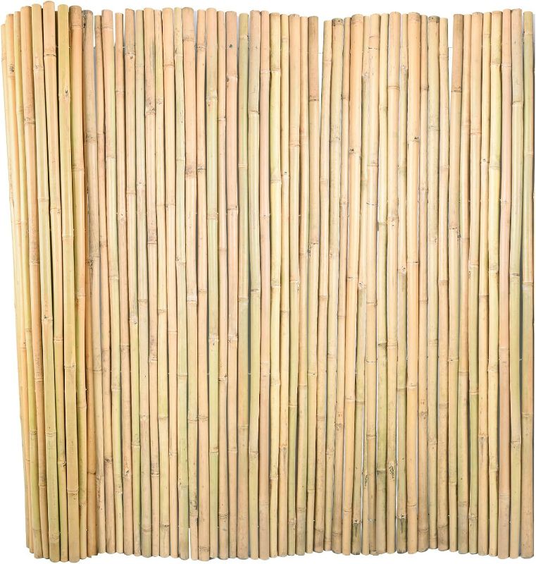 Photo 1 of Fence 3ft H x 10ft L x 0.7In D, Eco-Friendly Privacy Fence for Outdoor Wall, Garden, Yard, Pool, Patio, Decorative Bamboo Fencing