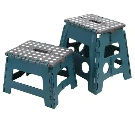 Photo 1 of 2PK ANVIL 8.5 IN. & 12.5 IN. FOLDING STEP STOOLS