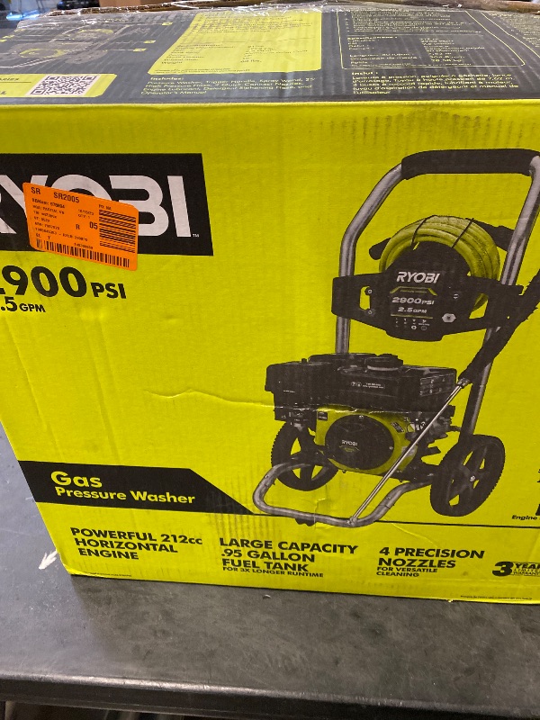 Photo 1 of 2900 PSI 2.5 GPM Cold Water Gas Pressure Washer with 212cc Engine