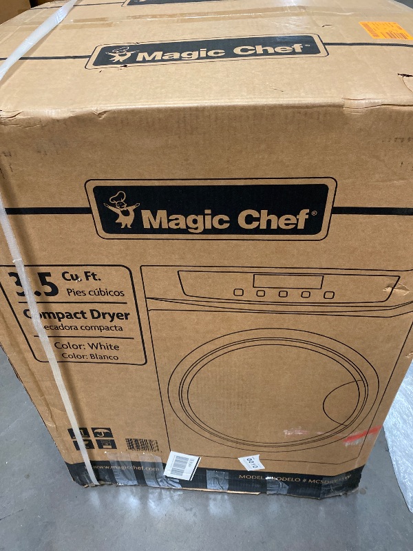 Photo 1 of Compact 3.5 cu. ft. Electric Dryer in White