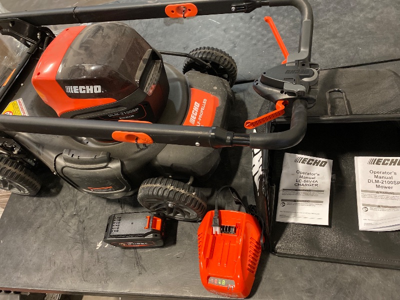 Photo 1 of 56V 21 in. Cordless Battery Walk Behind Self-Propelled Lawn Mower with 5.0Ah Battery and Charger