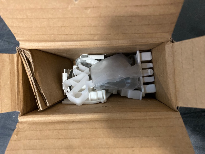 Photo 1 of 23 in. W x 48 in. L White Cordless Faux Wood Blinds for Windows with 2 in. Slats