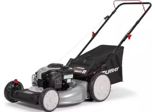 Photo 1 of 21 in. 140 cc Briggs and Stratton Walk Behind Gas Push Lawn Mower with Height Adjustment and with Mulch Bag