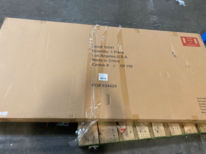 Photo 1 of 32" x 2" x 70" Wood Room Wall Mirror Wavy Entryway Mirror, Wall Mounted Mirror Brown