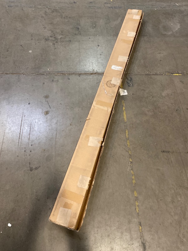 Photo 1 of 36.25 in. W x 72 in. L White Cordless 2 in. Faux Wood Blind