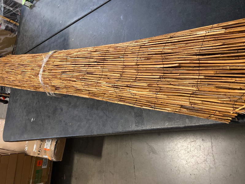 Photo 1 of 6 ft. H x 16 ft. L Carbonized Split Bamboo Fencing