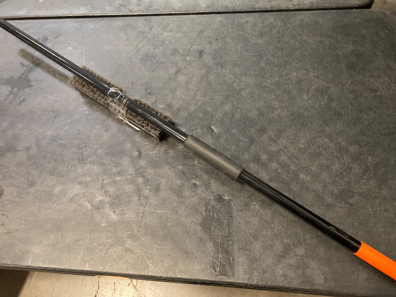 Photo 1 of 12 in. Plastic Deck Scrub Brush with 50 in. Handle (1-Pack)