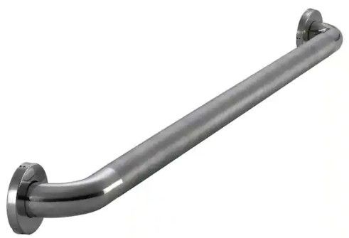 Photo 1 of 36 in. x 1-1/2 in. Concealed Peened ADA Compliant Grab Bar in Polished Stainless Steel
