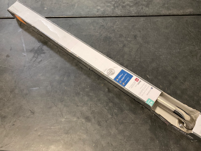 Photo 1 of 36 in. x 1-1/2 in. Concealed Peened ADA Compliant Grab Bar in Polished Stainless Steel