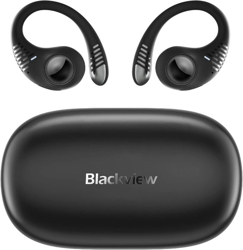 Photo 1 of Blackview AirBuds 10 Open Ear Headphones,Wireless Earbuds Bluetooth 5.3 Air Conduction Sport Headsets with Earhooks,IPX7,Dual Microphone, for Running Workout Black