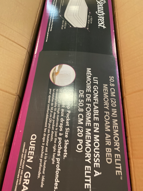 Photo 1 of Beautyrest Memory Elite 20” Raised Memory Foam Pillowtop Queen Air Bed with Built-in Pump