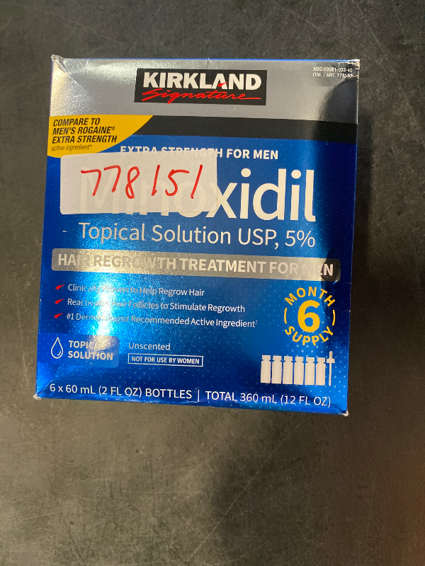 Photo 1 of KIRKLAND Signature Extra Strength for Men Minoxidil Topical Solution, 12 Fluid Ounce