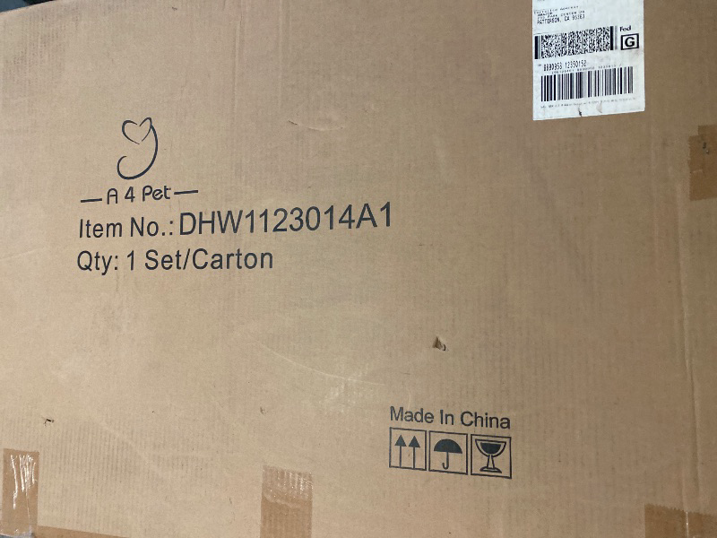 Photo 1 of A4Pet Medium Dog House Outside, Wooden Dog House Dog Houses with Waterproof Roof & Lifted Feet Pad for Medium Dogs