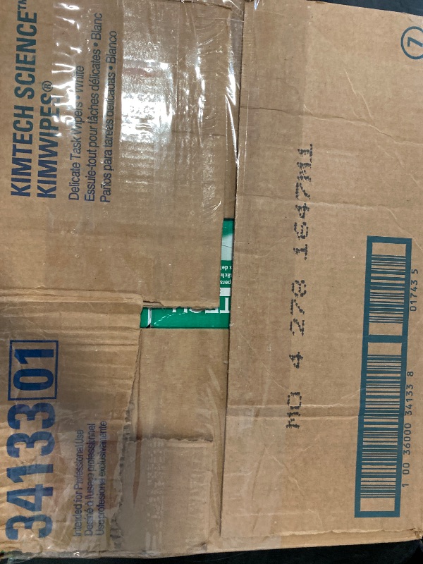 Photo 1 of Kimberly-Clark 34133 Kimtech Science Kimwipes Delicate Task Wipe, 11.8" Width, 11.8" Length, White, Pack of 2940