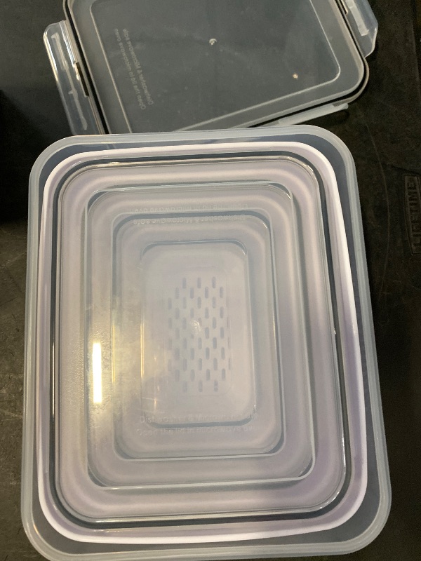 Photo 1 of 5 Pack Fruit Storage Containers for Fridge, Produce Saver Vegetable Container with Drain Colanders - Refrigerator Organizer for Lettuce Keepers Berry Container