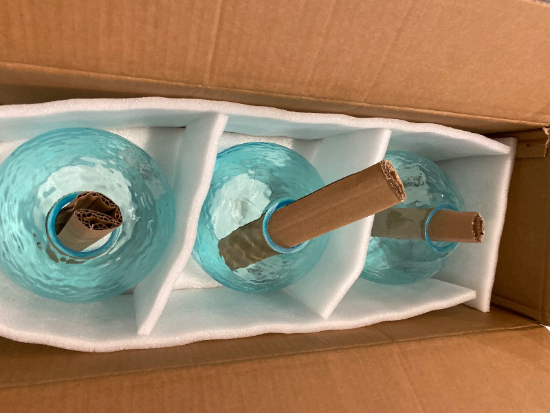 Photo 1 of 2-1/4 in fitter coastal glass globe shade blue