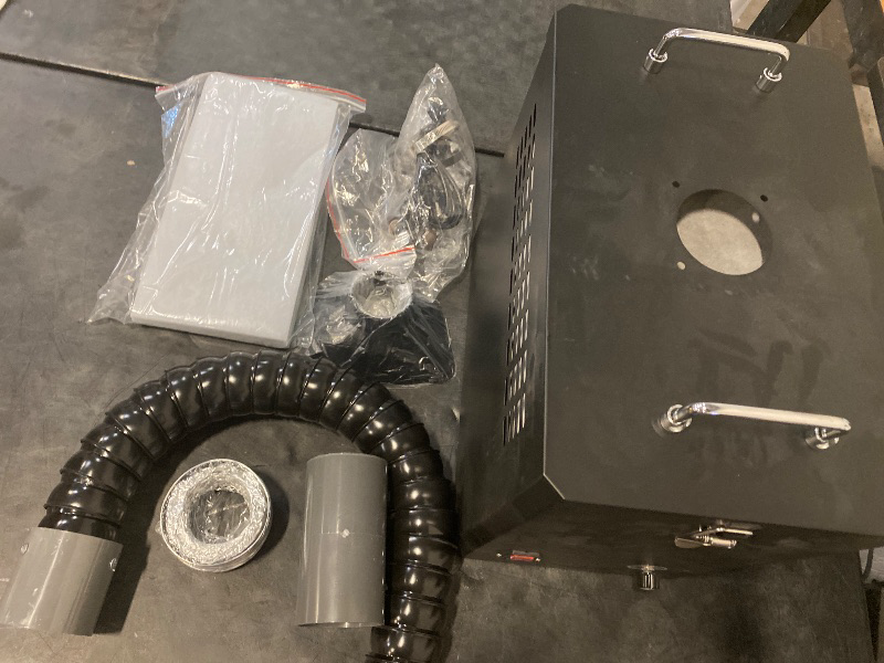 Photo 1 of Fume Extractor Powerful 250W Suction up to 487m³/h, Low-Noise, 6-Stage Filtration System with 11PCS Filters for Laser Welding Smoke Absorption and Desktop Soldering (Black)