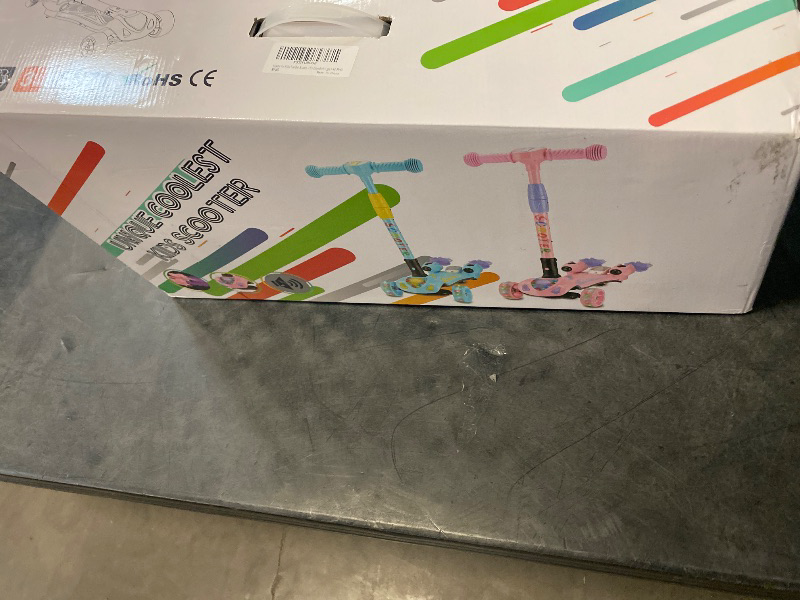 Photo 1 of 3 Wheel Scooter for Kids, Toddler Scooter with Bluetooth Music Speaker Steam Sprayer LED Lights Aluminum Alloy T-Bar, Ideal Gift for Boys Girls Ages 3-10 (Pink)