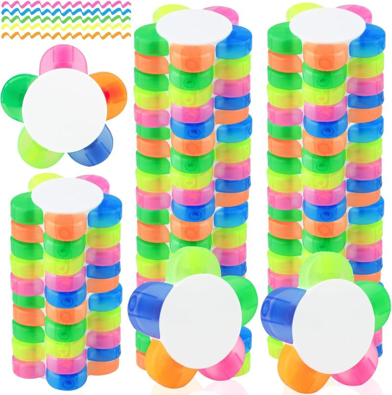 Photo 1 of 100 PCS Petals Highlighters Bulk, 5-in-1 Multi-Color Flower Shape Fluorescent Highlighter Pens for Students & Teachers, Classroom & Office, School Stationery Aesthetic Supplies
