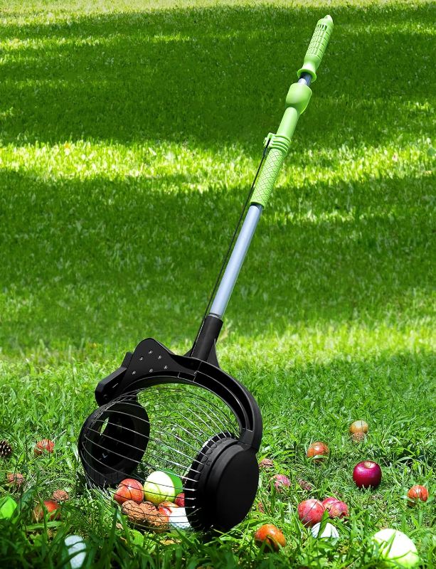 Photo 1 of Nut Gatherer for Walnuts with 1.8-Gallon Capacity, No-Bend Emptying Design?Acorn Picker Upper Roller Suitable for 1.2"-3.6" Walnuts,Chestnuts, Fallen Apples & Tennis Balls(No Small Acorns)