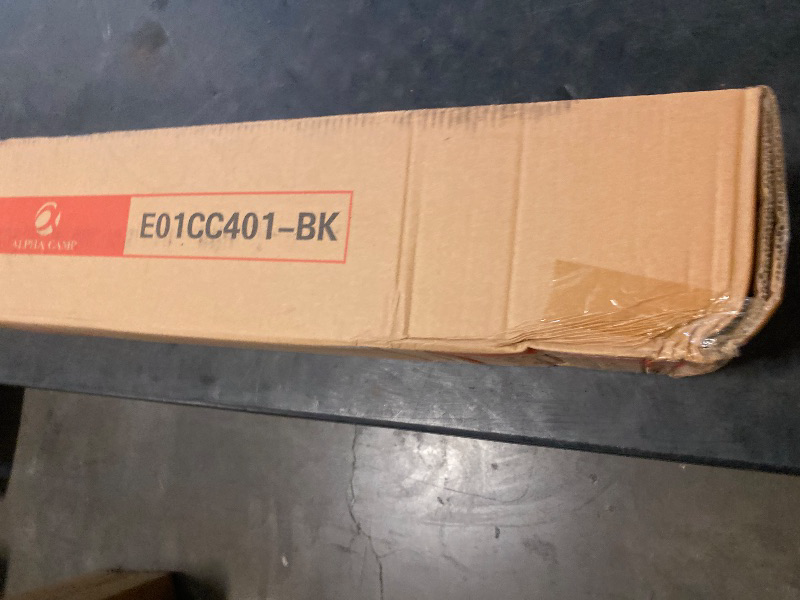 Photo 1 of ALPHA CAMP Oversized Camping Folding Chair, Heavy Duty Support 450 LBS Steel Frame Collapsible Padded Arm Chair with Cup Holder Quad Lumbar Back, Portable for Outdoor