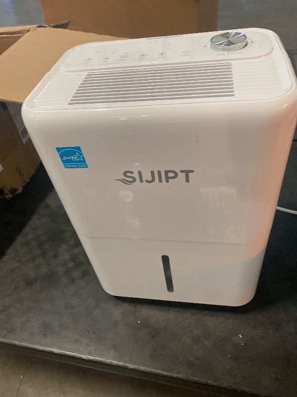 Photo 1 of 80 Pints Dehumidifier with Pump, Sijipt Energy Star Dehumidifier for Basement Home and Large Room with 6.56 inch Drain Hose, Auto-Shutoff 24H Timer, and Memory Starting