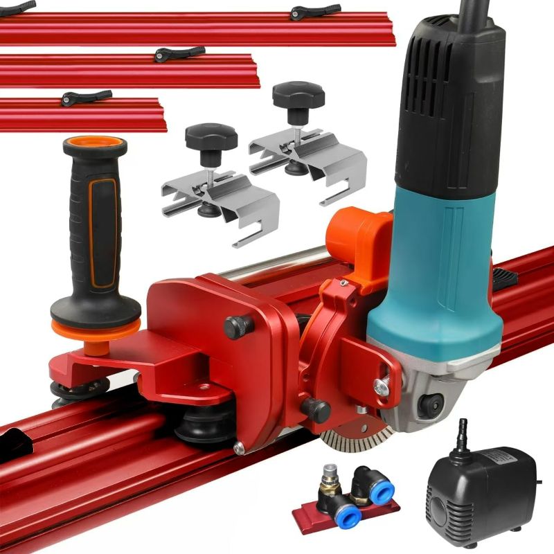 Photo 1 of Electric Orbital Angle Grinder Tile Cutter for Large Ceramic Porcelain Tiles Up to 124 inches, Precise Ceramic Tile Cutting Tool Including pumps(Grinder not included)