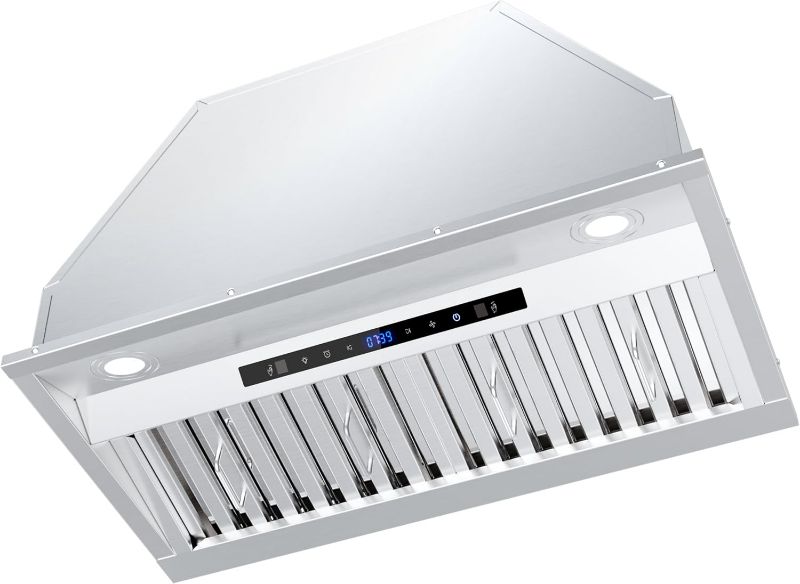 Photo 1 of FIREGAS Range Hood Insert 30 inch, Ducted/Ductless Range Hoods 800CFM, Kitchen Vent Hood with 3 Speed Exhaust Fan, 2 Baffle Filters, Touch and Gesture Sensing Control Built in Stove Hood