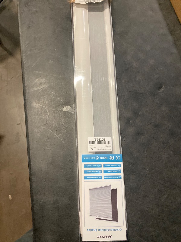 Photo 1 of Cellular Shades Cordless Blackout Honeycomb Blinds Fabric Window Shades White(Blackout), 31" W x 64" H