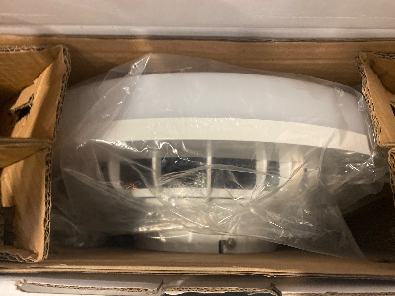 Photo 1 of ANGELHALO 18" Smart Ceiling Fan with Light, RGBWW Flush Mount Fandelier with Remote/App Control, Music Sync, Quiet 6-Speed Motor, Low Profile for Bedroom/Kids Room/Home Offices/Small Living Spaces