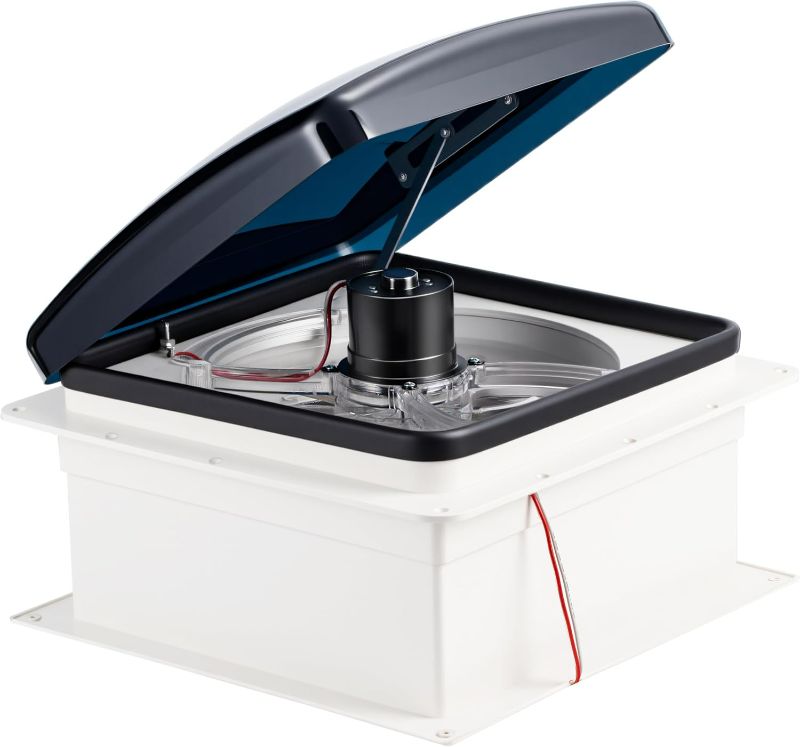 Photo 1 of 12V RV Roof Fan Vent 14'' 10 Speed Reversible Manual Lift (NO REMOTE)