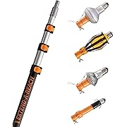 Photo 1 of 4-12 ft Telescopic Light Bulb Changer for High Ceilings // Light Bulb Remover Tool High Ceilings Kit with Suction Cups, Basket and Microfiber Cloth // 20ft High Reach Light Bulb Changer with Pole