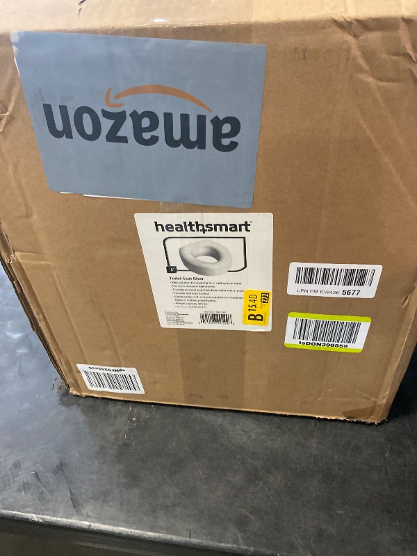 Photo 1 of HealthSmart Enhanced Comfort 5" Raised (Round) Toilet Seat Risers for Seniors 5 Slip Resistant Pads FSA/HSA Eligible Padded Toilet Seat Elevation 15.7 x 15.2 x 6.1