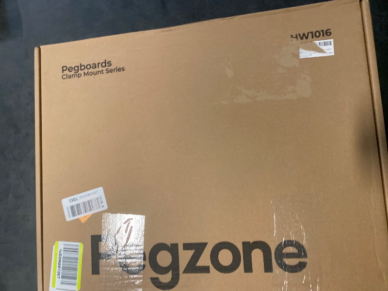 Photo 1 of Clamp-on Desk Pegboard, Desk Organizer for Office Gaming Home, Magnetic Metal Peg Board with 15 Accessories, Privacy Panel for Office, 20.4" x 16.5", Large, White