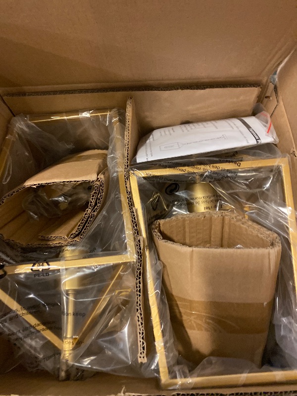 Photo 1 of 2-Pack Gold Pendant Lights Kitchen Island, Modern Mid Century Light Fixtures Hanging Lamp for Kitchen, Farmhouse Kitchen Pendant Lighting Over Island, Metal Cage Design