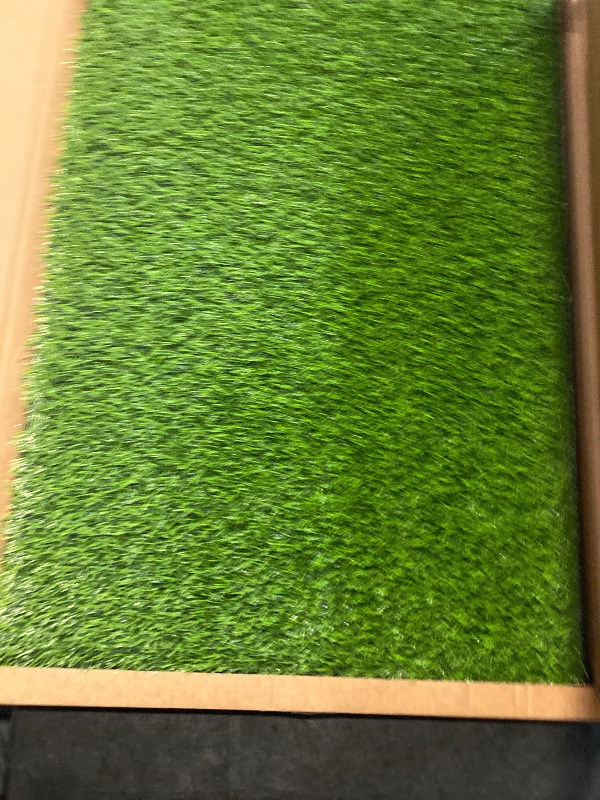 Photo 1 of Dog Pad With Tray, 34'X23' Large Artificial Turf Grass Potty, Reusable Puppy Pee Pads for Dogs, Portable Dog Litter Box for Indoor/Outdoor Potty Training Toilet