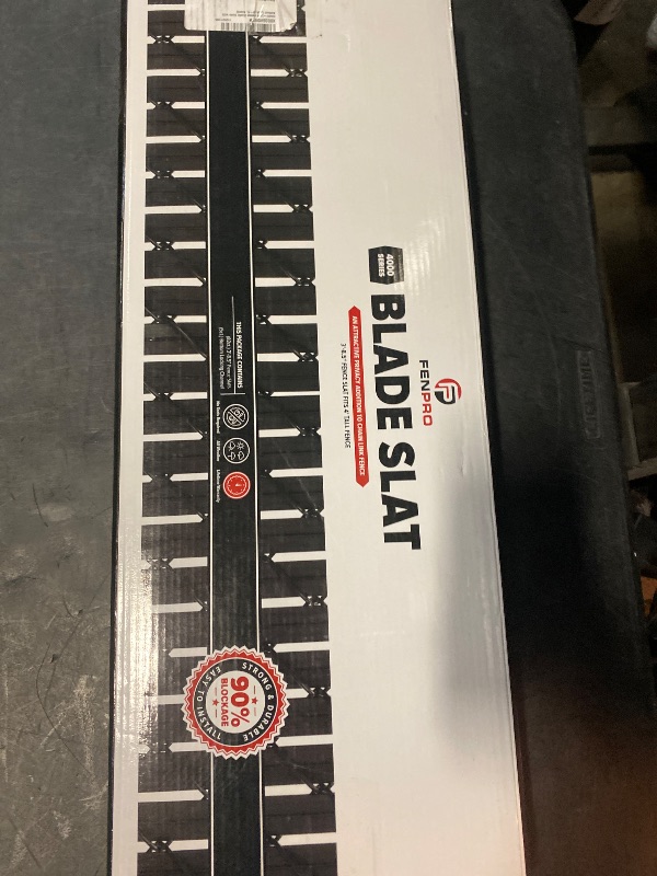 Photo 1 of Chain-Link Fence Blade Slats with Bottom Lock (4-ft, Black)