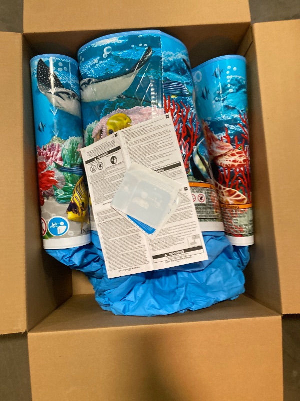 Photo 1 of Intex Deep Sea Blue 8 Feet x 18 Inch SnapSet Instant Round Plastic Above Ground Swimming Kiddie Pool for Ages 3 Years and Up, Blue