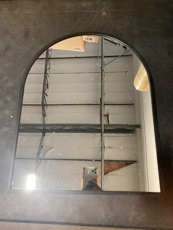 Photo 1 of Arch Wall Mirror 20"x16" Large Black Bathroom Mirror Metal Frame Mirrors for Wall, Decoration Vanity Bedroom Entryway Living Room