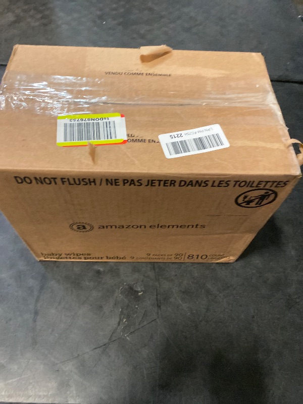 Photo 1 of Amazon Elements Baby Wipes, Unscented, 810 Count, Flip-Top Packs