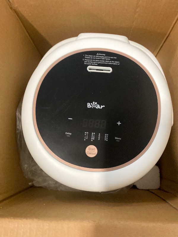 Photo 1 of Bear Rice Cooker 3 Cups (Uncooked), 3D Heating and Fuzzy Logic, Healthy Nonstick Small Rice Cooker, PFAS-Free, Touch-Screen, for White/Brown Rice Quinoa Oatmeal Soup