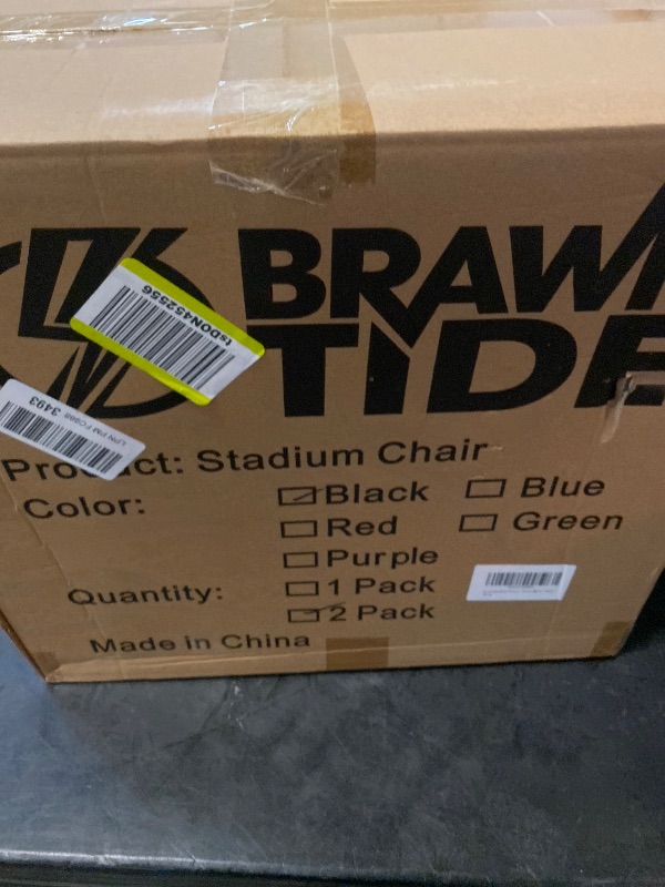 Photo 1 of BRAWNTIDE Wide Stadium Seat - Extra Thick Cushion, Great Back Support, Lightweight Chair, Multiple Storage Pockets, Compact, Ideal for Sporting Events