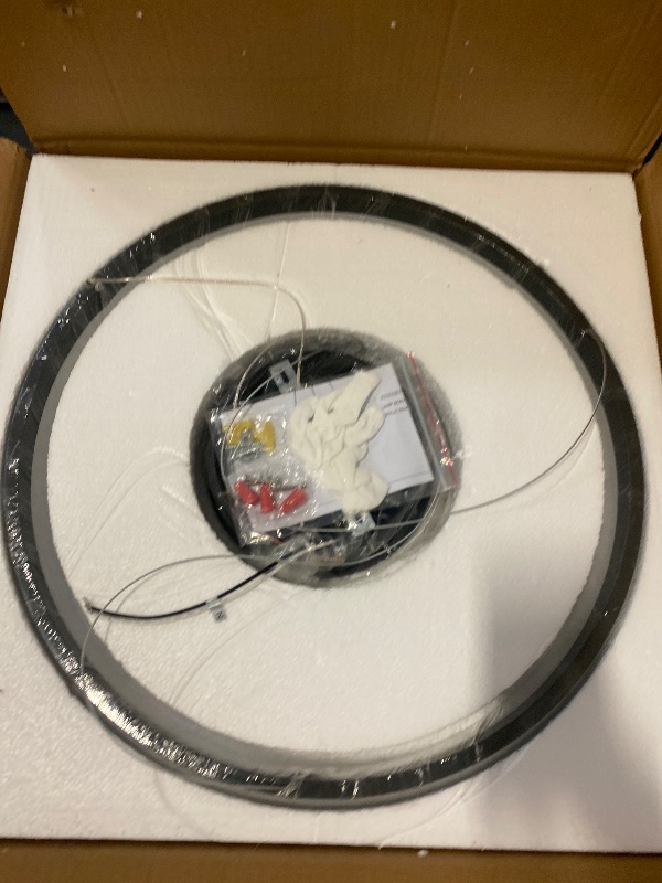 Photo 1 of Buccleuch Modern LED Chandelier - Dimmable 19.7" Black Round Pendant Light, Height Adjustable UL-Certified Ceiling Light for Dining Room, Kitchen Island, Living Room, Bedroom, Foyer